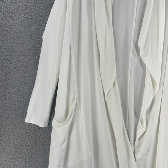 UGG Womens Cardigan Sweater Sz Medium / Large Cream Soft Stretch Lagenlook - Picture 12 of 13